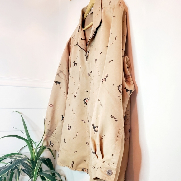 Chico's Design Tribal Zip Faux Suede Jacket - Picture 2 of 10